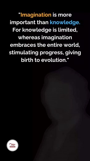 Imagination is more important than knowledge - Albert Einstein #motivation #motivationalquotes #reels | Bookworm PH