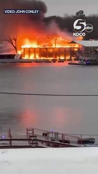 7.5K views · 52 reactions | A KOCO 5 viewer captured the moments the Arrowhead Yacht Club on Grand Lake caught fire on Saturday. Multiple agencies were working to battle the flames. | KOCO 5 News | Facebook