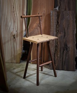 Japanese Inspired Solid Timber Bar Stool - Etsy Australia