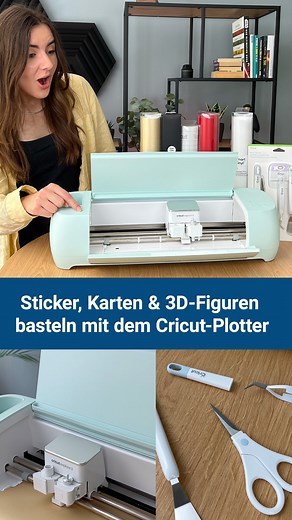 „Smarte DIY-Traummaschine“ nennt Cricut seinen Cricut Explore 3 & tatsächlich hat der Plotter eine Menge auf dem Kasten. 💪🏼 Egal ob schneiden, zeichnen oder pfalzen – eure Kreativen Ideen sind mit dem Cricut schnell & präzise umgesetzt. ✨ Eurer Kreativität sind dabei keine Grenzen gesetzt. 💡 Ihr könnt Sticker erstellen, aber auch Stoff-Drucke, Karten, 3D-Objekte und vieles mehr! 🤩 Übrigens gibt es neben dem im Reel gezeigten Explore 3 noch weitere Cricut-Modelle für verschiedenste Projekte. 