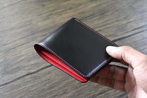 V2 Black Shell Cordovan and Red Buttero Leather Wallet. 10 Colour Shell Cordovan Bifold Wallet. Mens Gift Wallet. - Etsy