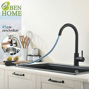 [Hot Item] Free Print Logo 304 Stainless Steel Pull out Kitchen Faucet and Luxury Kitchen Faucet with Kitchen Mixer Faucet Pull