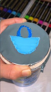 Drawing a Blue Bag 👜💙 #asmr #oddlysatisfying #satisfying #relaxing #drawing