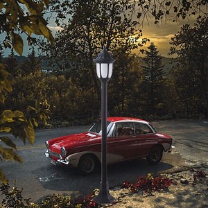 [Hot Item] Super Energy Saving Outdoor Lantern Light Warm White LED Street Lamp for Garden Pole Lighting 12V Input IP65 Rating for Garden Gate