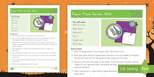 Paper Plate Spider Web Craft Instructions