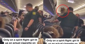 Woman lights up cigarette on flight and starts smoking [VIRAL VIDEO]