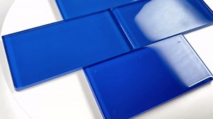 Tenedos Blue 3x6 Glass Subway Wall Tile for Kitchen Backsplash, Bathroom, Shower, Accent Walls & Pool (Box of 40 Tiles, Covers 5 Sq Ft)