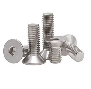 [Hot Item] DIN7991 Stainless Steel 10*70 Flat Socket Head Internal Hexagonal Bolt and Head Screws L Key Bolt White M3