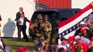 10K views · 179 reactions | The Secret Service promptly took action, escorting former President Donald Trump from the scene of his Pennsylvania rally after shots were fired. https://tinyurl.com/mparbjyr | USA TODAY | Facebook