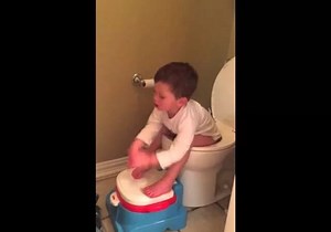 Jake Poops on Big Boy Potty - YouTube