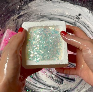10K views · 418 reactions | Glitter Bomb with Fresh Chalk Blocks | Snow Fairy ASMR | Facebook