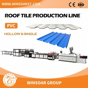 [Hot Item] Winsoar PVC Hollow Corrugated Tile Board/ Plastic Three Layers Wave Tile Recycling Production Machine/ Plastic Roof Tile Sheet Ceiling Plate Making Machine
