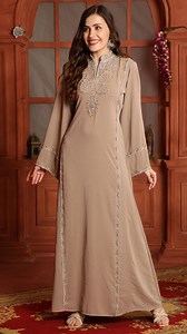 The definition of ‘effortlessly beautiful’ ✨ Crafted in a soft stone beige shade with hand-embroidered details that shine. Chic. Modest. So timeless. Shop now: https://bit.ly/4oBcsW9 Product ID: A-2247 #jellaba #khaleeji #modestdresses #kaftandress #uaestyle #arabfashion #jalabiya #kaftanstyle #maxidresshijab #middleeastfashion #djellaba #modestoutfit #kaftandubai #uaefashion #outfitideasforyou #kaftanmodern #dubaistyle | Maxim Creation
