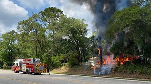 Fire crews battle house fire in St. Augustine