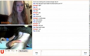 Cute teens eyes glued to my dick on omegle