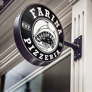 [Hot Item] Round Outdoor Turning Board Light Box Advertising Round Rotating Light Box LED Sign 3D Acrylic Light Box