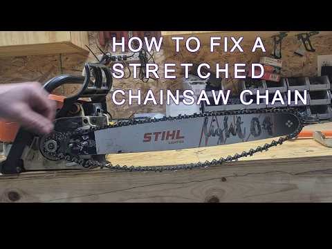 How to shorten a stretched chainsaw chain