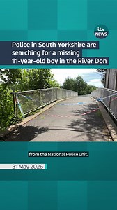 Emergency services in South Yorkshire say searches are underway for a missing 11-year-old boy who was last seen entering the River Don. South Yorkshire Police say it was called to Ferry Boat Lane in Mexborough shortly before 8pm on Saturday 30 May after reports that the boy had entered the water but had not been seen getting out. #yorkshire #police
