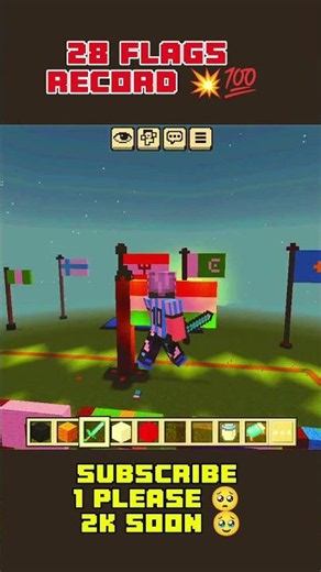 NEW RECORD MAKED IN MINECRAFT DOMSTO 🤯😎 MOST FLAG BUILDS 🙏🎉#minecraft