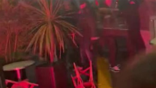 Moment brawl erupts between Newcastle & PSG fans before Champions League clash