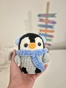 Crocheted Winter Penguin Plush - Etsy Canada