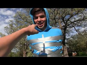 DUCT TAPING DAN TO A POLE