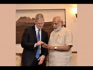 Tim Cook Meets Narendra Modi | Launches Updated Version of Narendra Modi Mobile App VIDEO