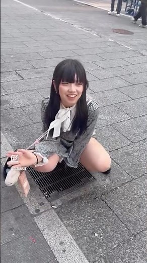 Japanese girl pee on the road ヤバイ😳 #japan #travel #viral #viralvideo
