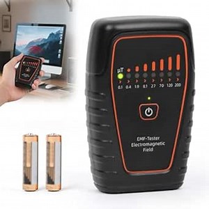 EMF Meter LED Display Magnetic Field Radiation Detector,Handheld Radiation Tester Sound Alarm EMF Meter Radiation Detector EMF Reader Suitable for Home、Outdoor、Office