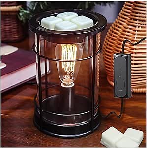 SALKING Electric Wax Melt Warmer with Timer, Wax Warmer for Scented Wax Melts, Vintage Light Bulbs Fragrance Candle Warmer for Rustic Home Décor, Office, Birthday Gifts