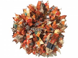 Fall Wreath for Front Door With Scarecrow and Pumpkins, Orange Fall Wreath With Pumpkins, Scarecrow Door Hangar, Thanksgiving Door Wreath - Etsy Canada