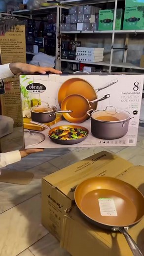 USA Lot 8 Pcs Hard Anodized Cookware #fyp #cookware #cookingathome | Warsak Imported Collection