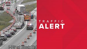 I-75 NB closed at Buck Rd. due to injury accident | First Alert Traffic