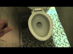 Bathroom Tour: Vintage American Standard Toilet and Urinal Natural Bridge Visitor Center Virginia