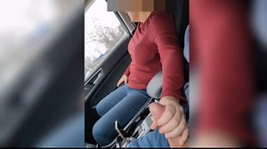 Vibrating Panties and Cock play in the car