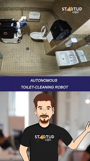 This robot deep-cleans office toilets autonomously. | Startup Selfie