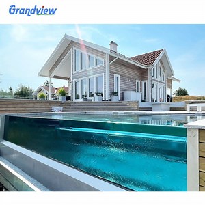 [Hot Item] Thick Windows Wall Above Ground Full Side Inground Panels Sheet Endless Glass Outdoor Clear Fiberglass Acrylic Swimming Pool