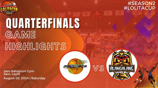 17K views · 156 reactions | 헛헜헚헛헟헜헚헛헧헦! Alangalang Golden Bell secured their second win of the quarterfinals tonight, defeating Mayorga Mallorca with a final score of 92-80. #LolitaCupSeason2 #AlangalangVsMayorga #PinauraKaNiKarenJavier | Lolitacup Basketball Tournament | Facebook