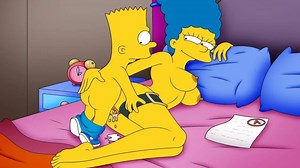 Marge simpson porn clip | Bart fucking mom at midnight