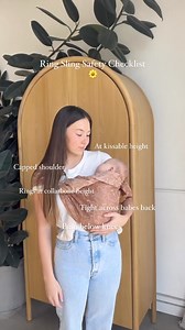 Ring sling safety checklist! Always make sure you check of these aspects so you can snuggle your babe with confidence and ease! 🦋❤️ | WildBird