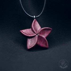 Holz Schmuck, Floral Halskette, Natur inspiriert, Blumen Halskette, Holz Anhänger, Blumen Charm, Amaranth Holz Blume Anhänger - Etsy.de