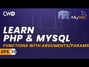 Functions With Arguments/Parameters | PHP for beginners | Learn PHP | PHP Programming | Learn PHP