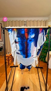 Vibrant ice dyeing on fabric #Fabiosa #DIY #viralreels #fyp | Fabiosa Fitness