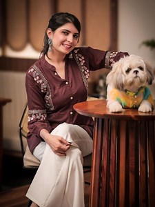 Buy KALINI Women Floral Embroidered Mandarin Collar Tunic -  - Apparel for Women