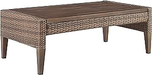 Amazon.com : Crosley Furniture Capella Wicker Outdoor Coffee Table for Patio, Deck, Porch, Brown : Patio, Lawn & Garden
