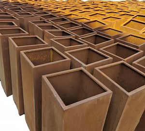 [Hot Item] Modular Outdoor Stainless Steel Planter Box Planter Large Flower Pots