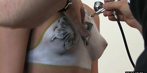 body painting- alexa (Alexa Jordan, Aleska Diamond)