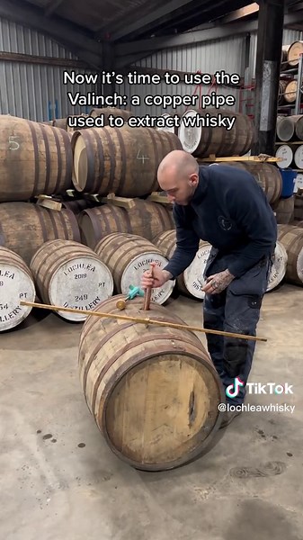 Today we’re taking you through the process of drawing a whisky sample directly from a cask! We do this when deciding which casks to use for upcoming launches, or simply for a quality control check 🥃#TikTokHolidays #singlemalt #singlemaltwhisky #lochlea #lochleawhisky #caskmatured #whiskydisillery #scotland #scotlandtiktok #whiskycasks #whiskycask