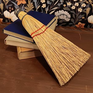 Vintage Wisk Broom With Red Stitching | Primitive Farmhouse Decor | Rustic Hearth & Fireplace Hand Broom - Etsy