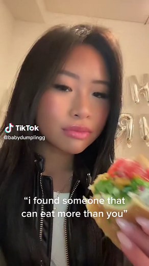 Asian Girl Eats More Than You: A Swallowing Challenge